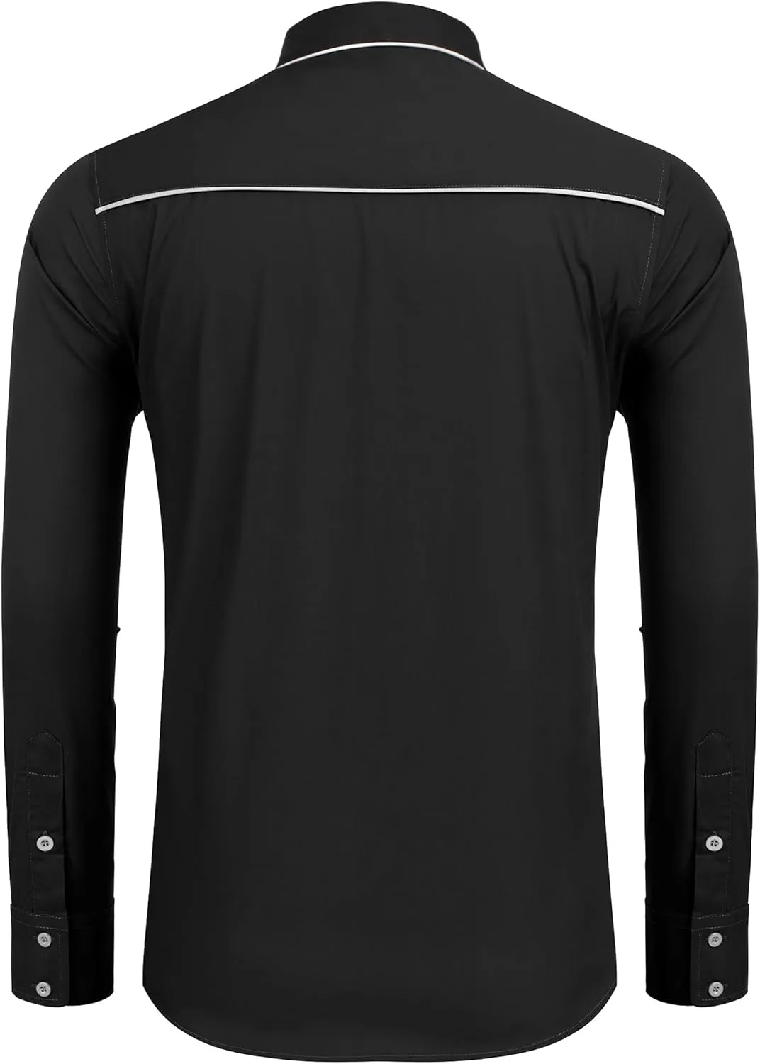 COOFANDY Men's Western Shirts Long Sleeve Embroideres Cowboy Shirts Casual Button Down Shirt