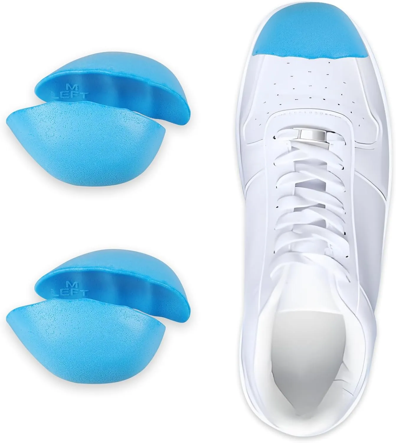 Shoe Filler for Too Big Shoes, Inserts to Make Shoes Smaller, Toe Filler Cushion Inserts for Loose Shoes, for Men and Women (M: Half to one Size Bigger)