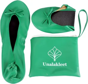 Unalakleet Foldable Blallet Flats- Roll Up Slipper Pouch Women's Wedding Shoes