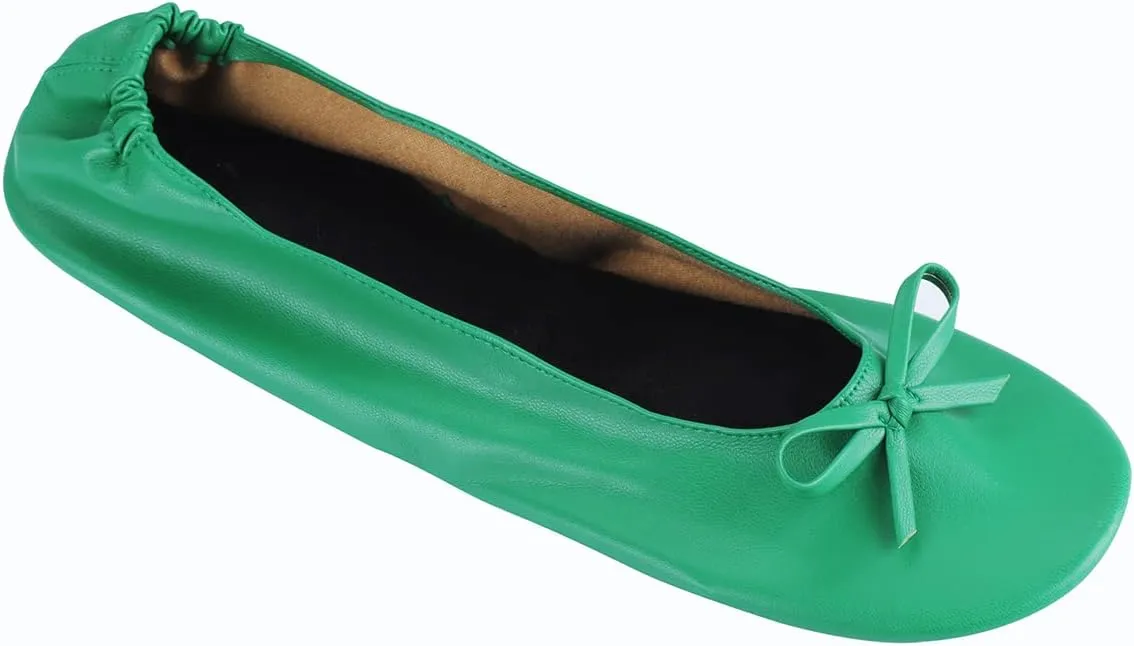 Unalakleet Foldable Blallet Flats- Roll Up Slipper Pouch Women's Wedding Shoes