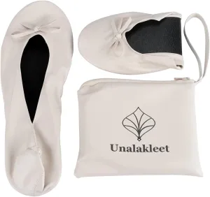 Unalakleet Foldable Blallet Flats- Roll Up Slipper Pouch Women's Wedding Shoes