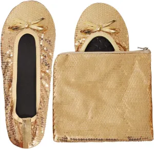 Unalakleet Foldable Blallet Flats- Roll Up Slipper Pouch Women's Wedding Shoes