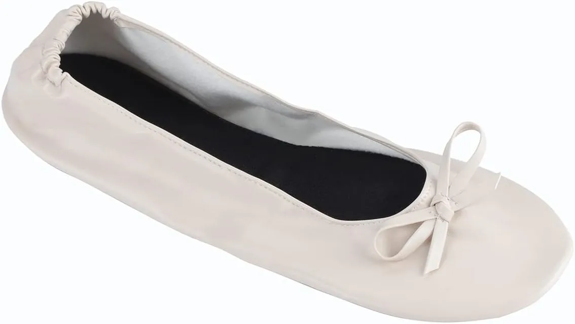 Unalakleet Foldable Blallet Flats- Roll Up Slipper Pouch Women's Wedding Shoes