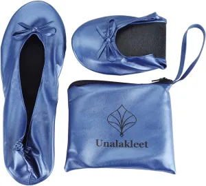 Unalakleet Foldable Blallet Flats- Roll Up Slipper Pouch Women's Wedding Shoes